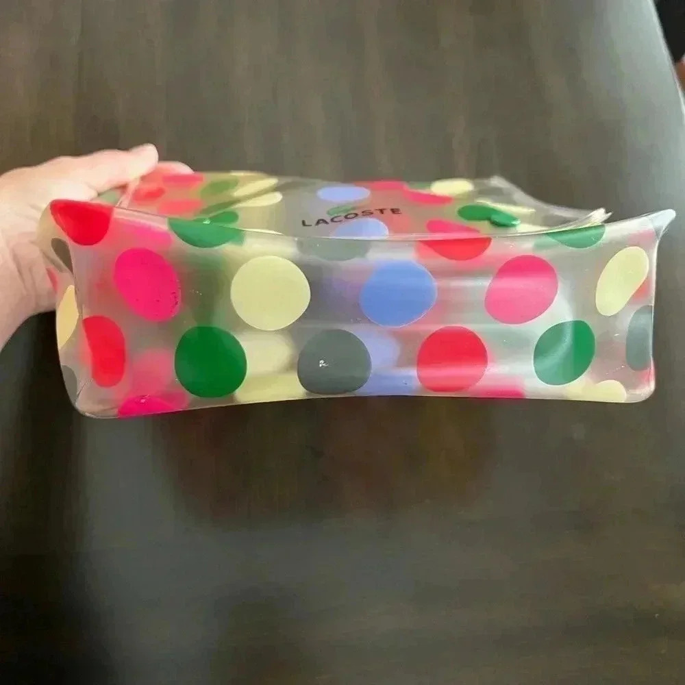 VINTAGELACOSTE POLKA-DOT COSMETIC BAG - Picture 3 of 4